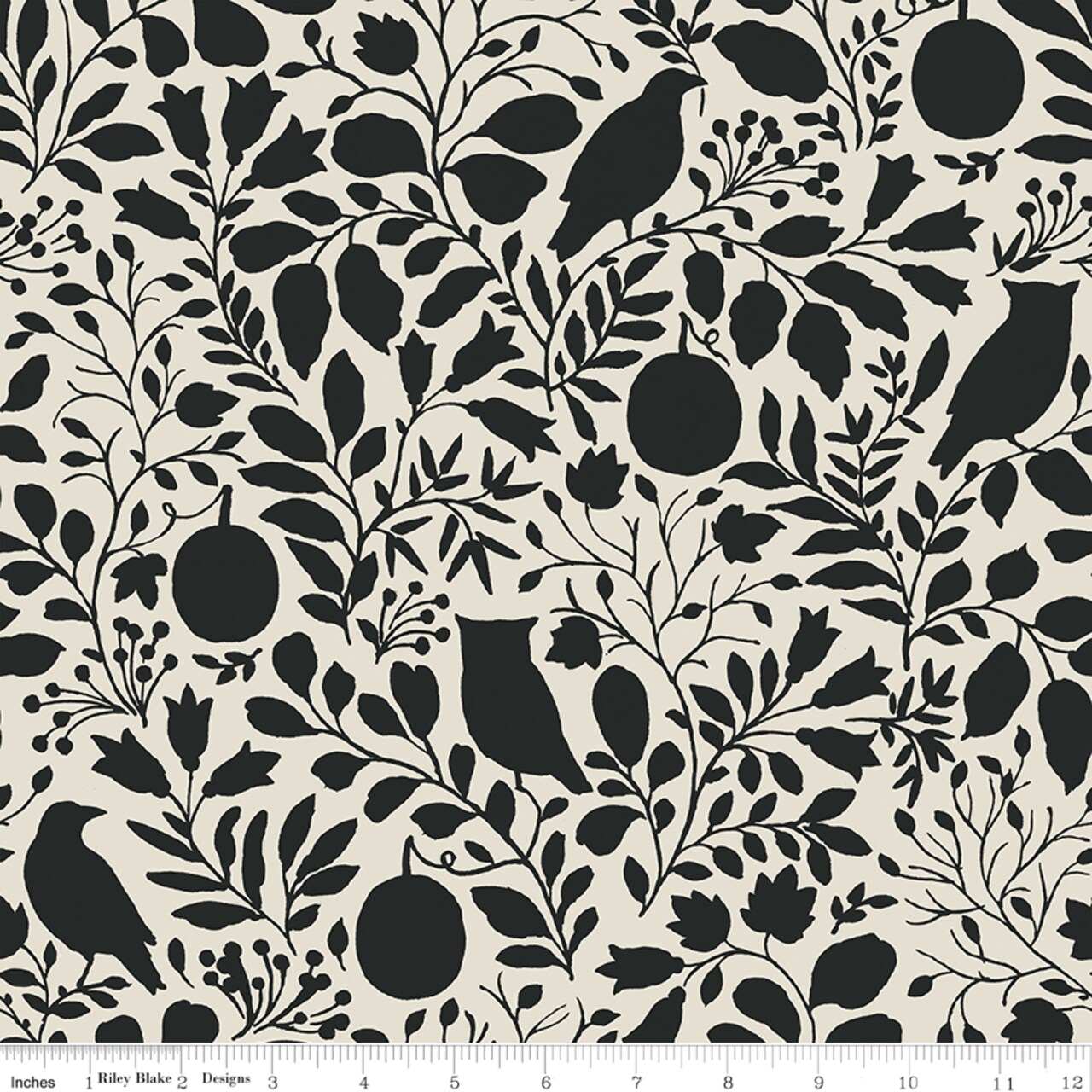 Silhouette Wideback (108 Inch) in Cream (wb15967-cream) | Trick or Treat | Lisa Audit | Riley Blake